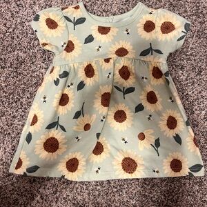 Garanimals Floral Baby Dress - Light Green and Yellow